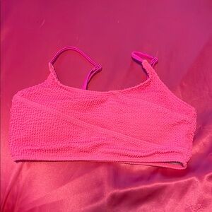Pink Ruffled Swimsuit Top
